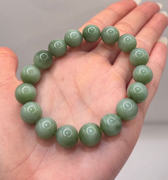 AB260402-K54- 11mm+-收藏級貓眼俄羅斯碧玉手串(預計5月尾到貨)(只限尖沙咀門市自取不包郵)（一物一證書）