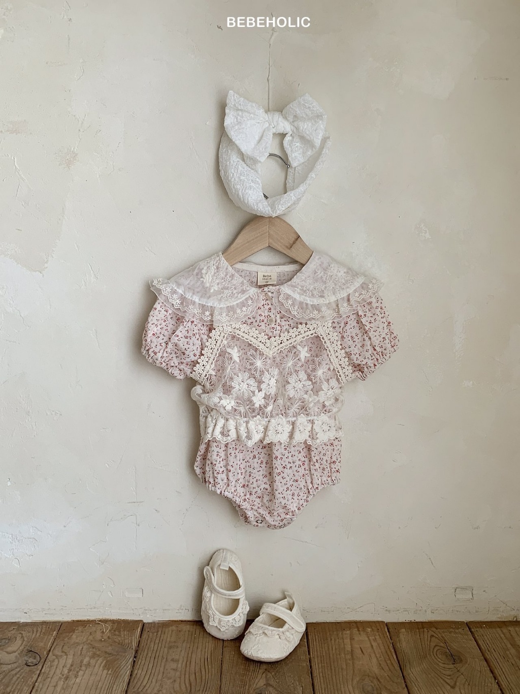 正韓夏bebeholic 嫩嬰小小碎花包屁衣