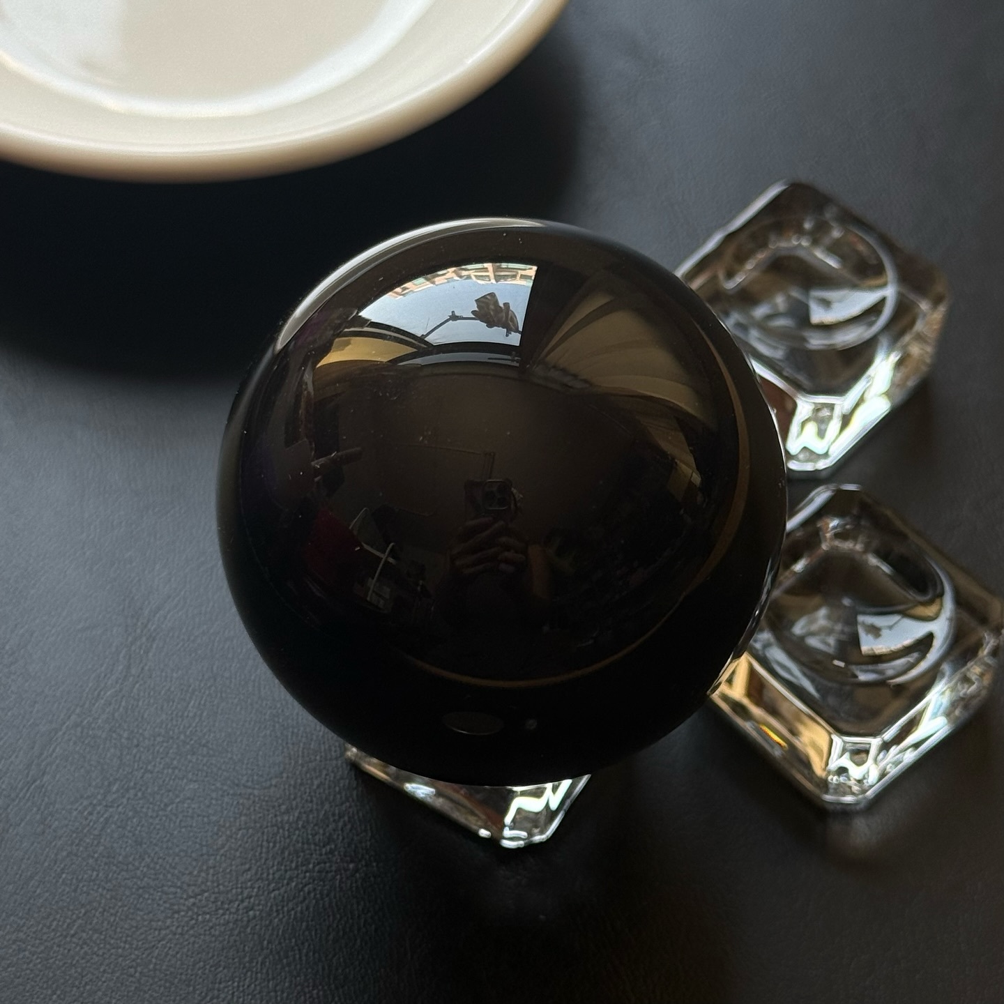 [原石] 水晶球座 玻璃材質