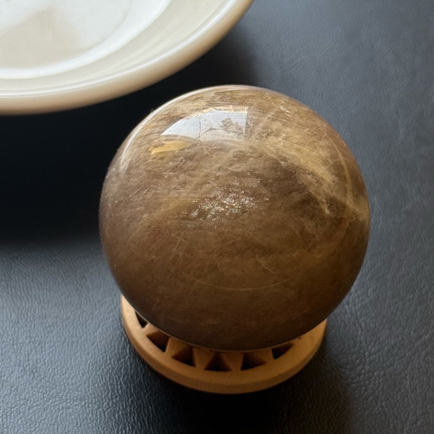 [原石] 水晶球座 原木材質