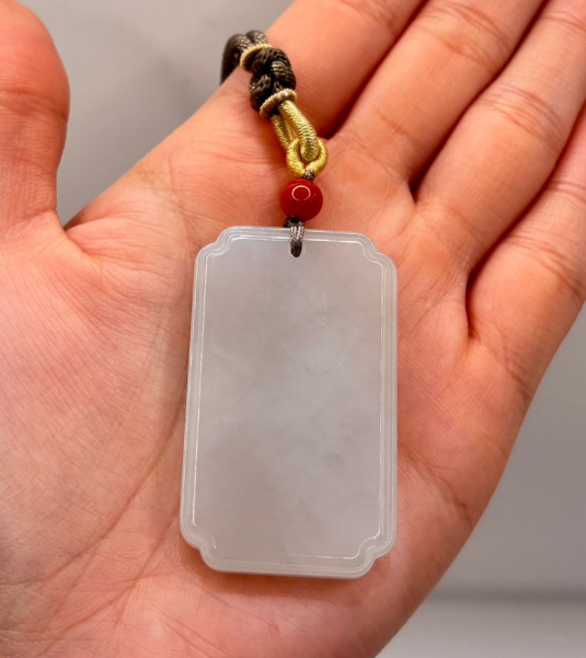 AB260402-K40--28*48*6+紫乾四方來財方牌繩鏈(預計5月尾到貨)(只限尖沙咀門市自取不包郵)（一物一證書）