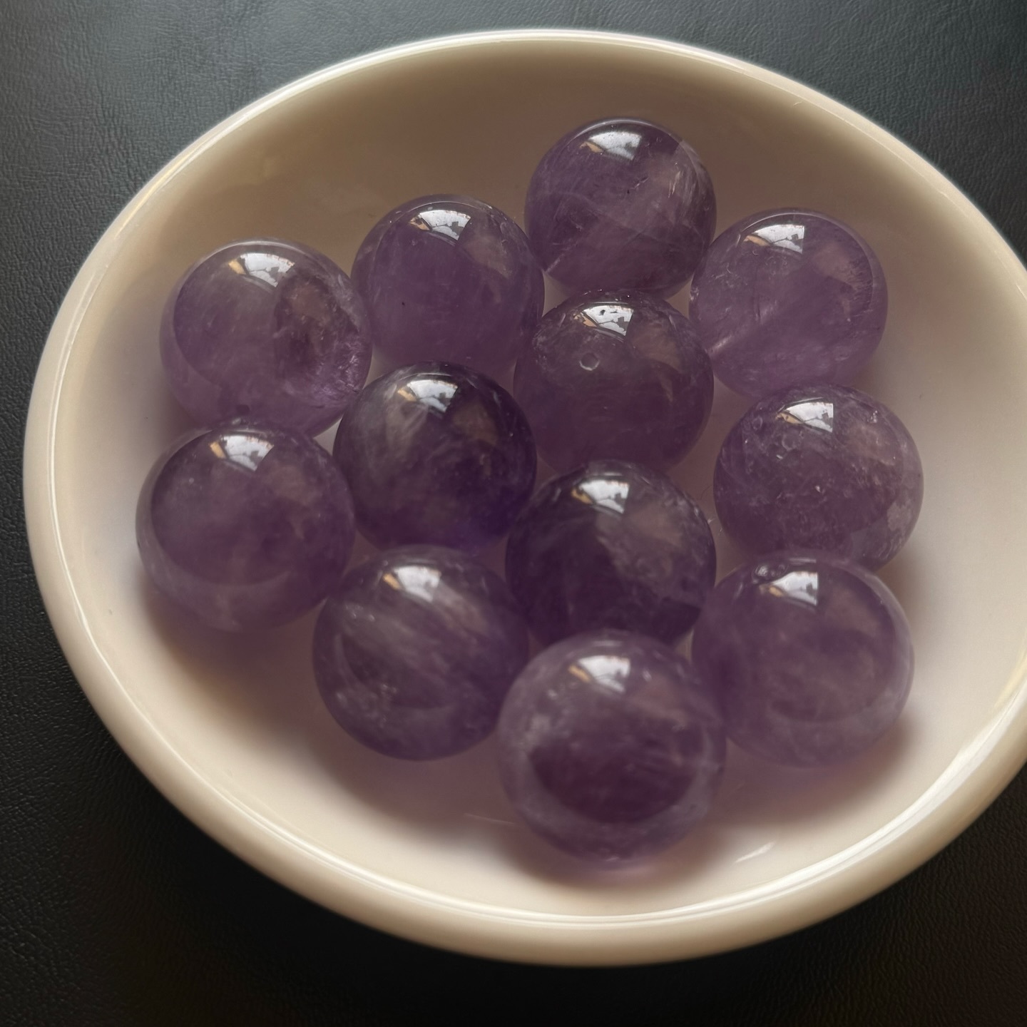 [原石] 紫水晶 通孔 水晶串珠材料 約 19mm