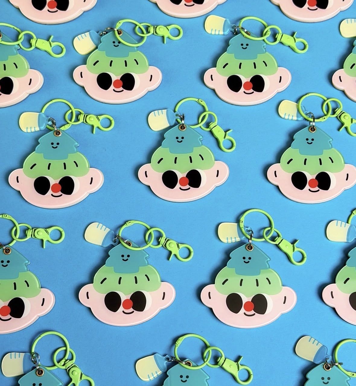 小森寶寶 壓克力轉轉隨身鏡 吊飾｜ 微醺斑比