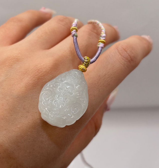 AB260402-K26-22*29*11+紫乾九尾吊墜繩鏈-(預計5月尾到貨)(只限尖沙咀門市自取不包郵)（一物一證書）