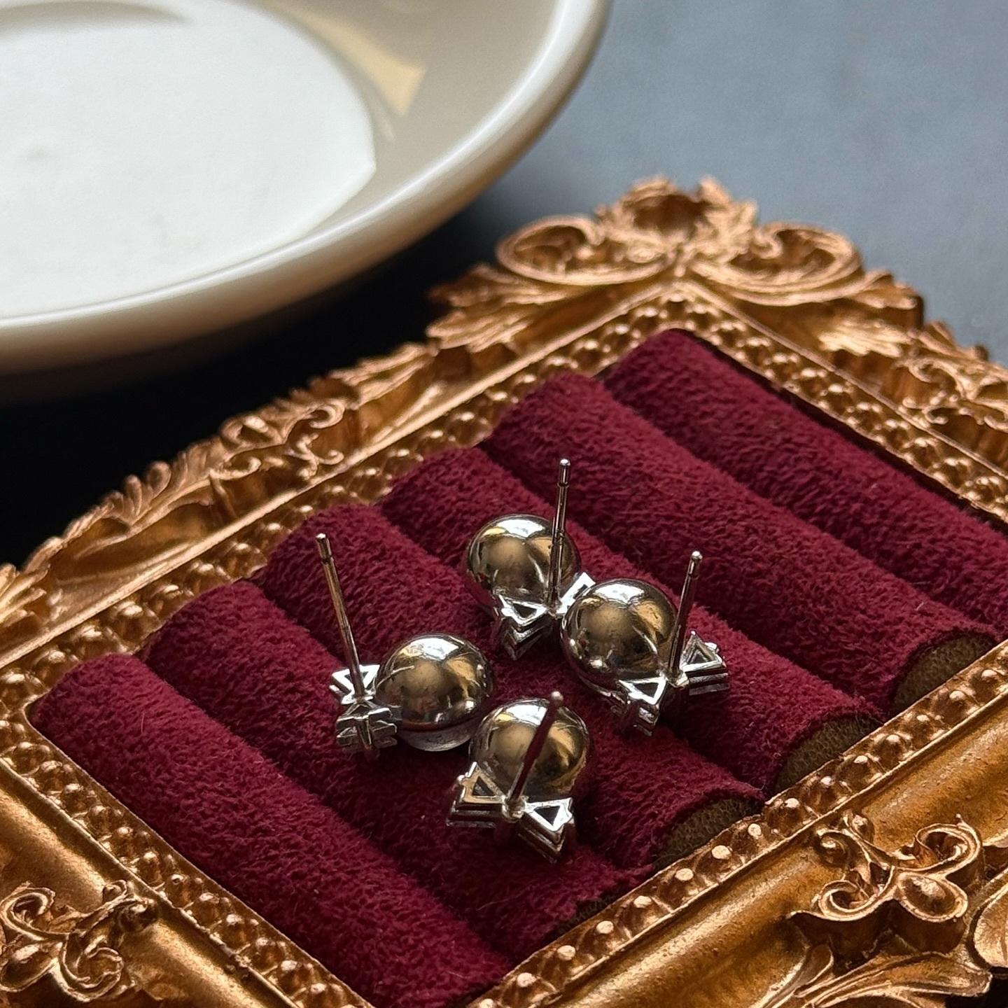 [原石] 魔鬼拉長石 925銀耳環