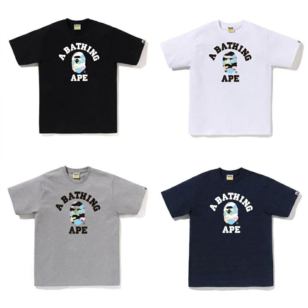 Bape College Multi Camo 彩色猿人 短Tee 1M30110025