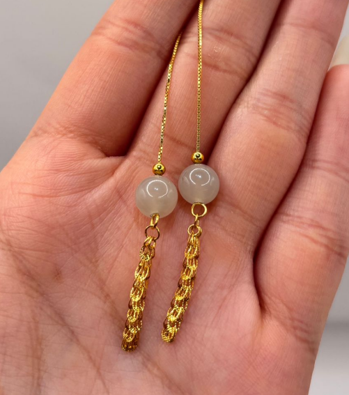 AB260402-K1-7mm+純銀乾坤玉鳳尾耳墜-(預計5月尾到貨)(只限尖沙咀門市自取不包郵)