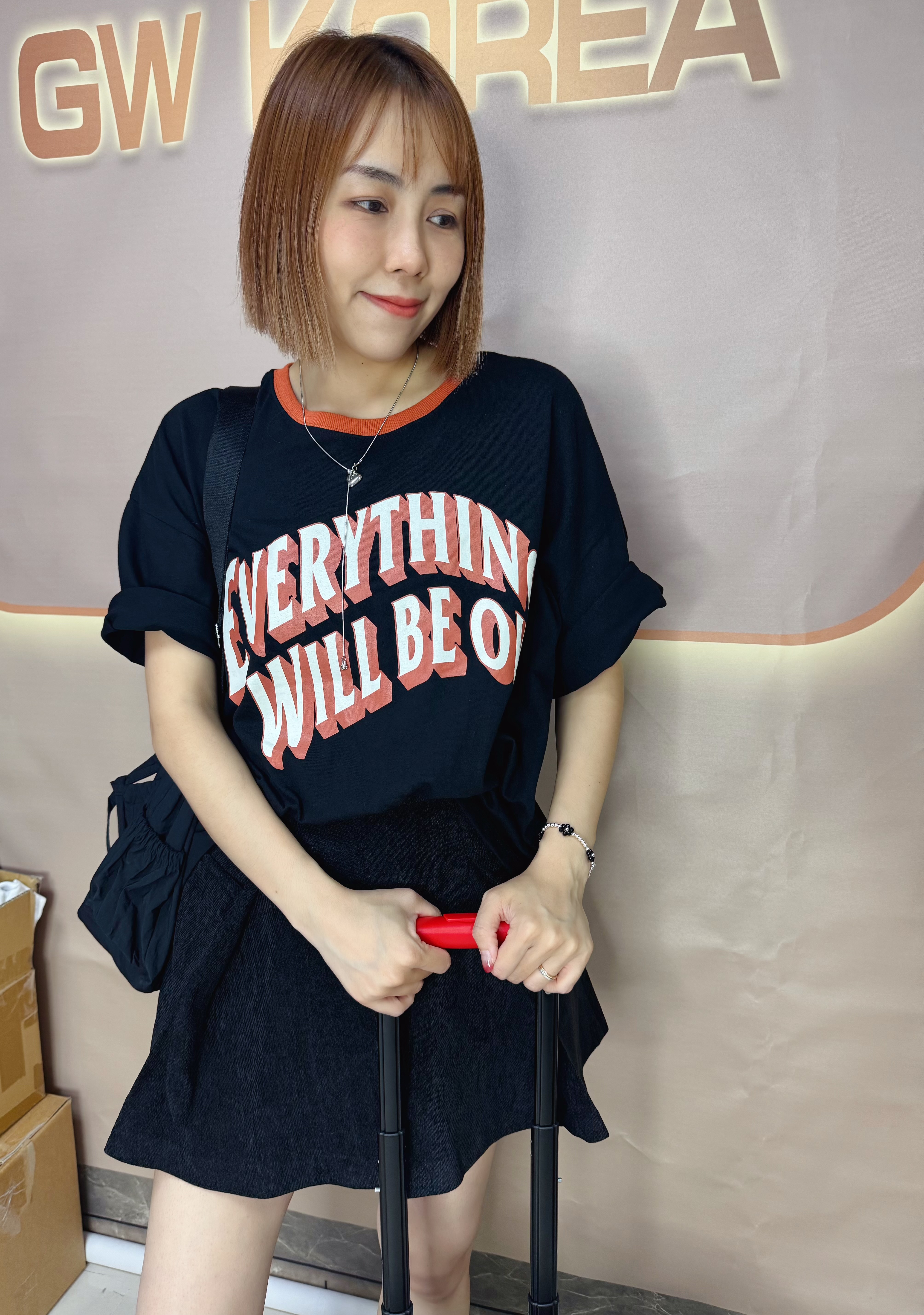 SF263191 Everything Will Be Ok Tee*4色