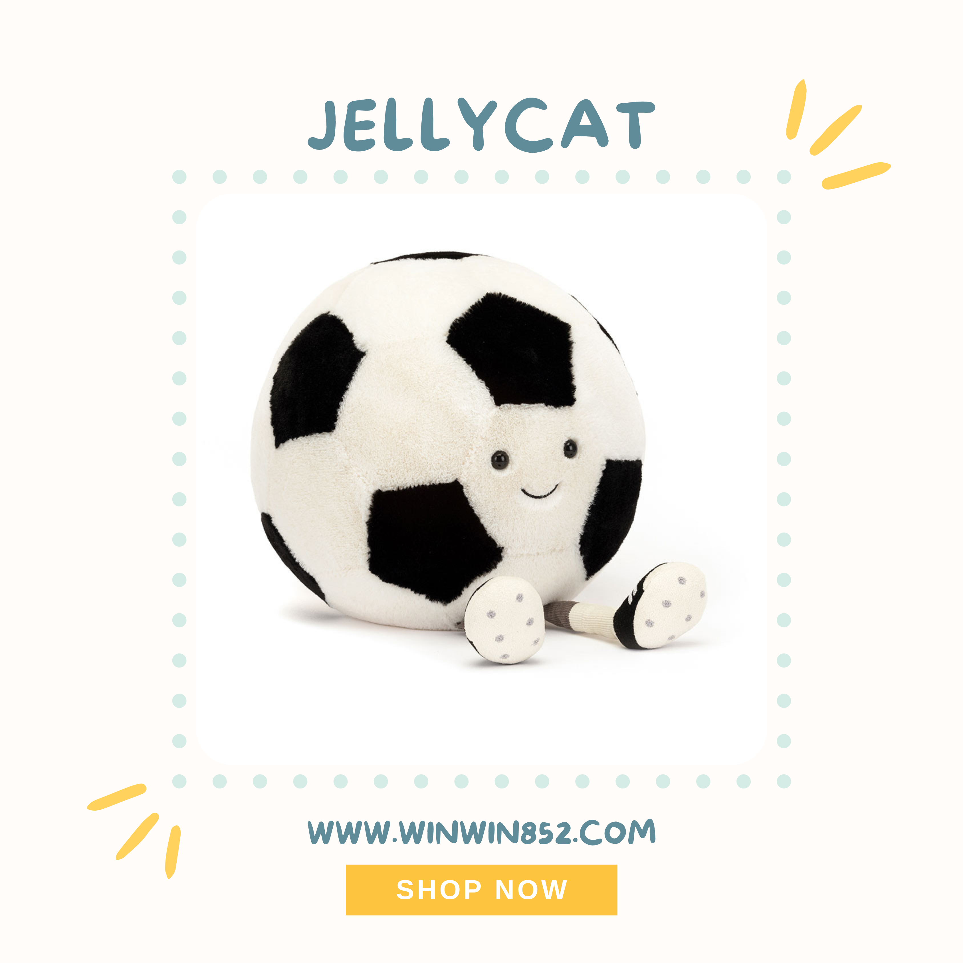 Jellycat Amuseables Sports Football