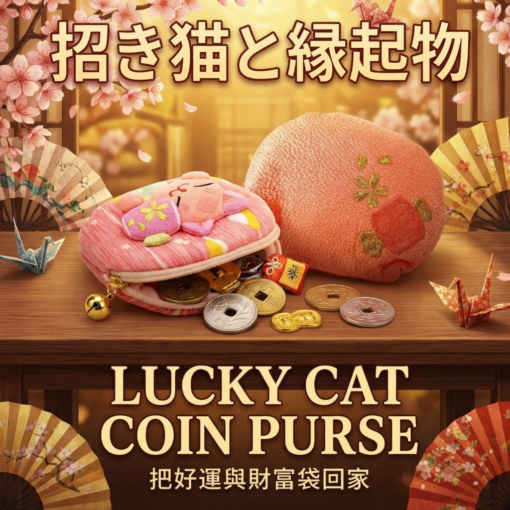 櫻花招財貓多用途袋 散纸包