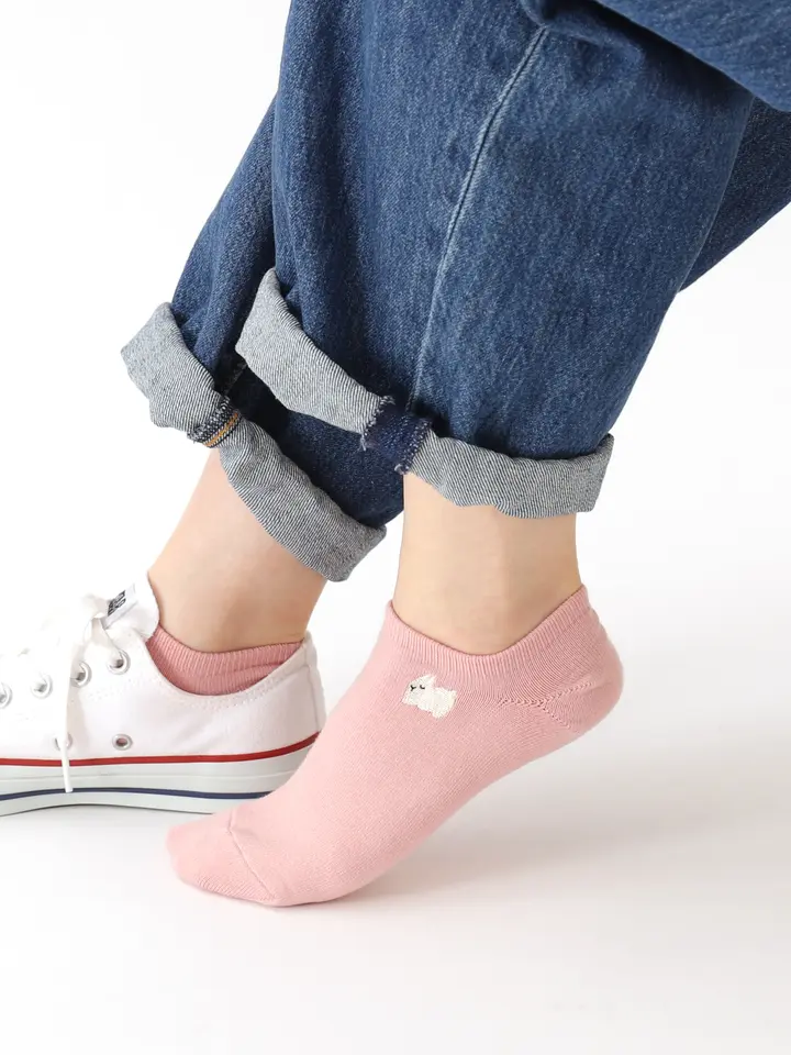 [連線優惠] 靴下屋 Mighty Soxer 睡覺的小動物刺繡運動鞋襪