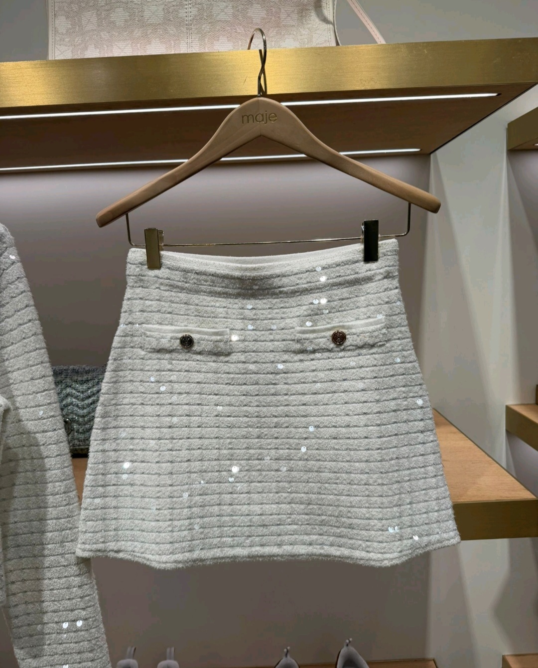 Maje 白色短裙 #MFPJU01356