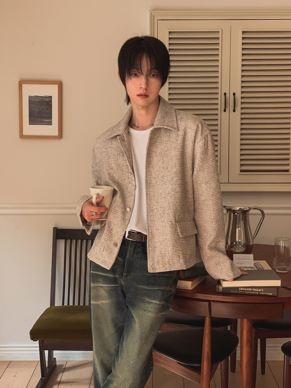 Kosley 粗花呢短版夾克