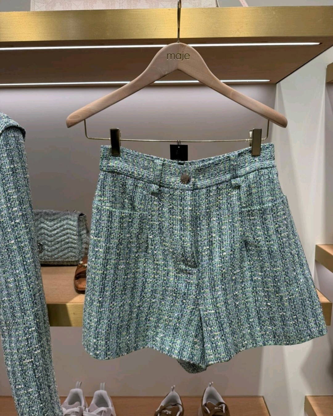 Maje 草藍色短裙 #MFPSH00532