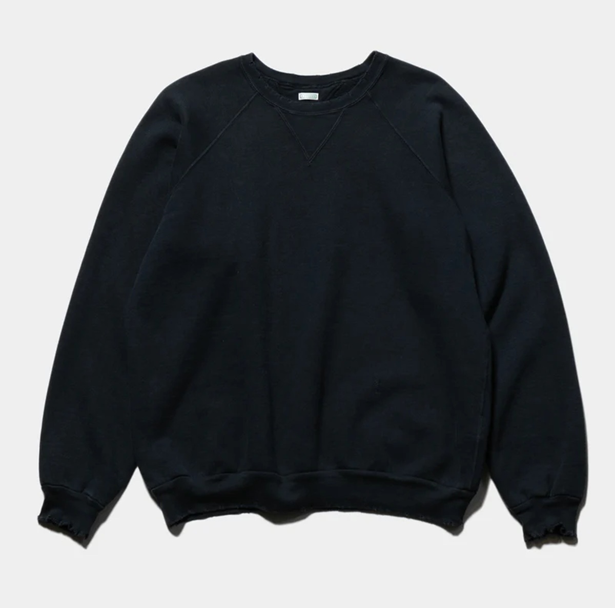 RE-STOCK: A.PRESSE 2026 VINTAGE DOUBLE V SWEATSHIRT (26SAP-05-17) - BLACK PRE ORDER ITEM (預訂中)
