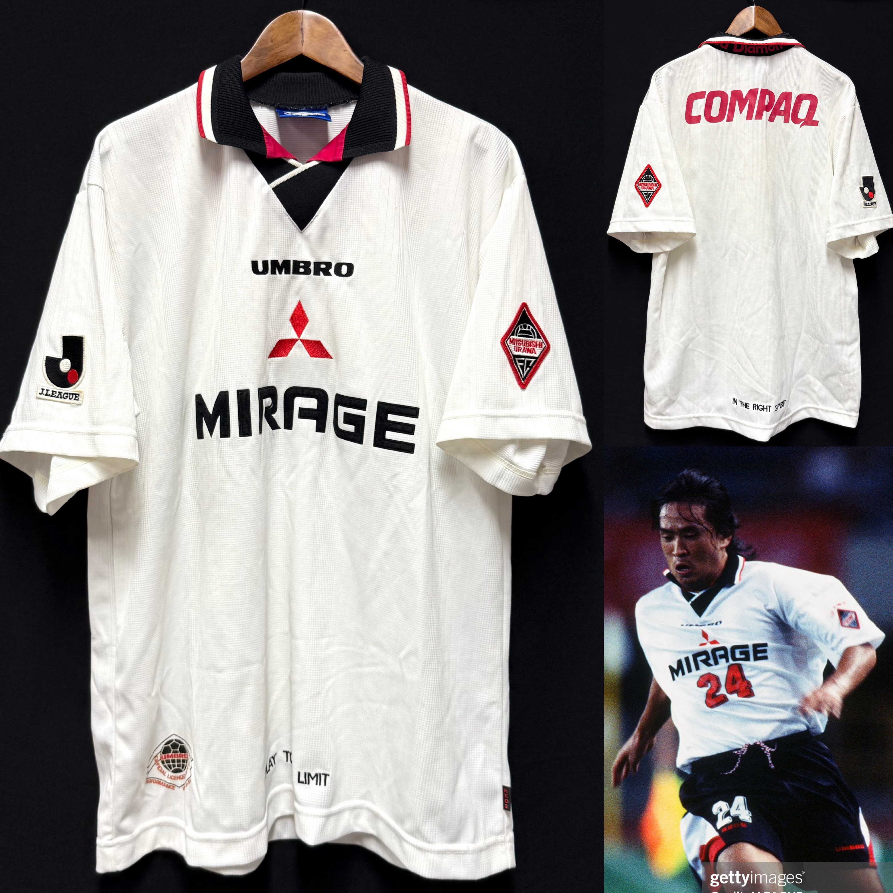 (Player Issue) Mitsubishi Urawa Reds 1997 Umbro Away Player Issue Shirt