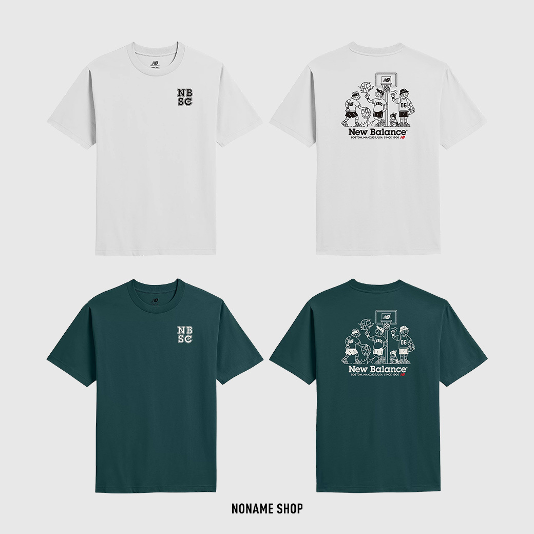 NEW BALANCE NB BOY系列 IU同款 Basketball Team 籃球隊 塗鴉 短袖 兩色 (男款)