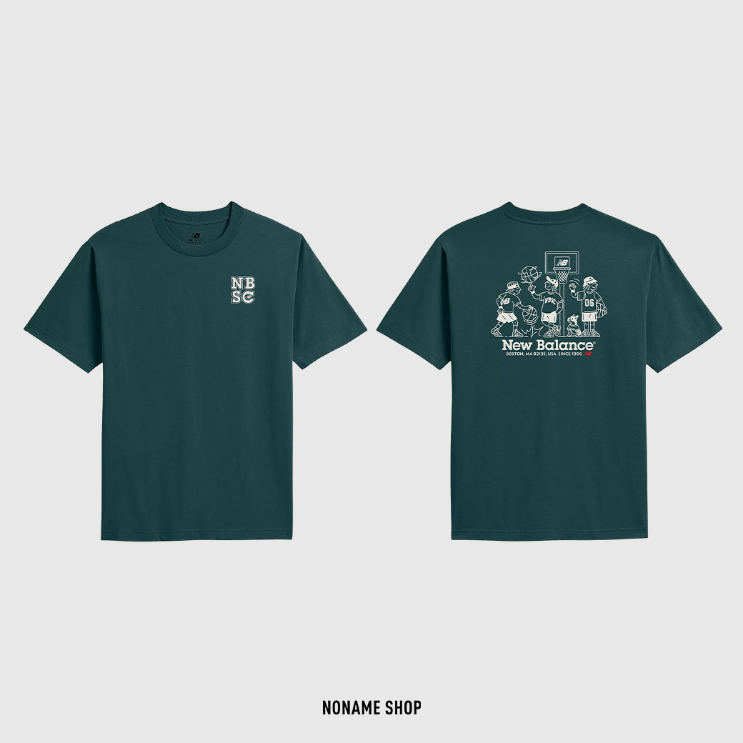 NEW BALANCE NB BOY系列 IU同款 Basketball Team 籃球隊 塗鴉 短袖 兩色 (男款)