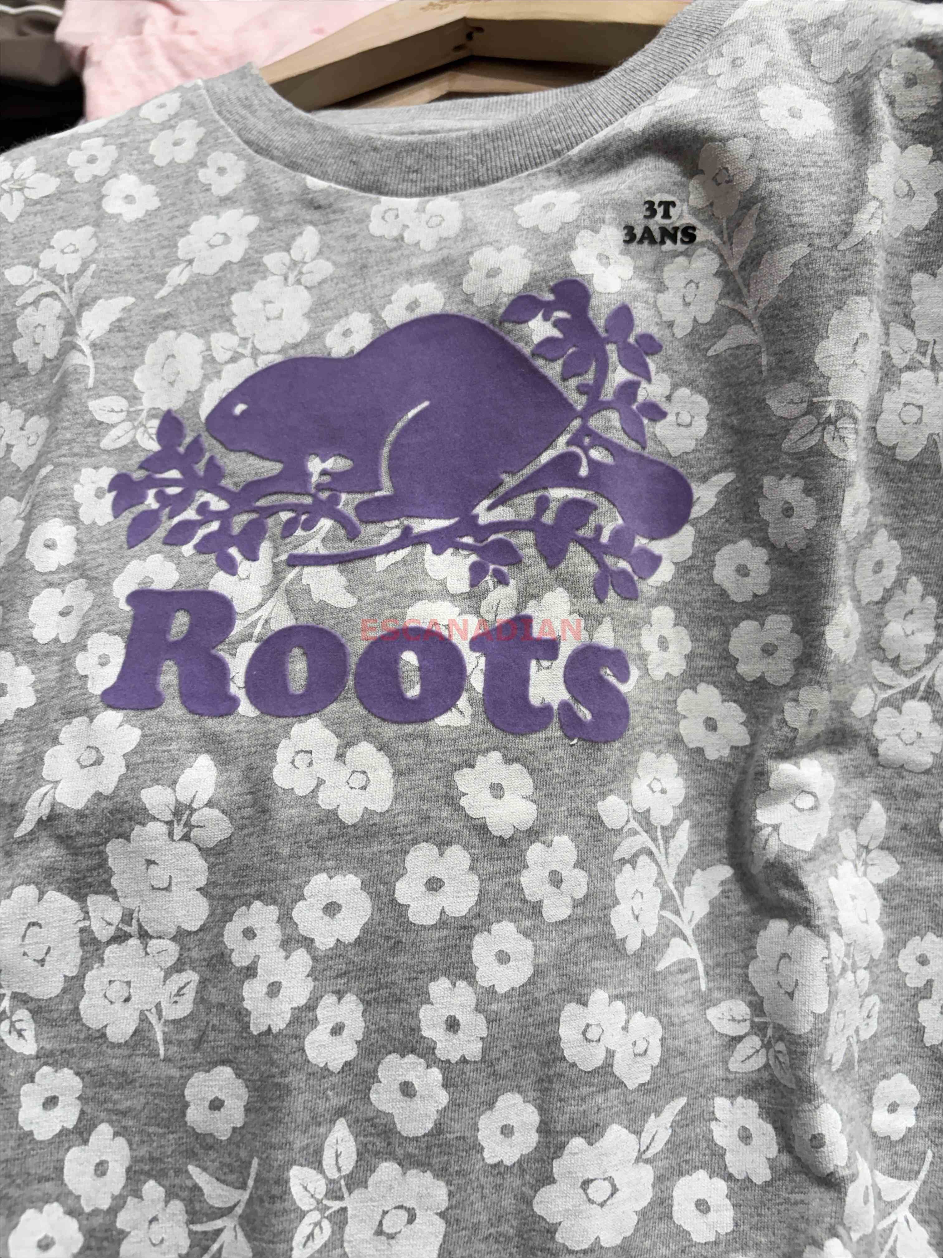 ROOTS 小女童 經典款 滿版 海狸 洋裝