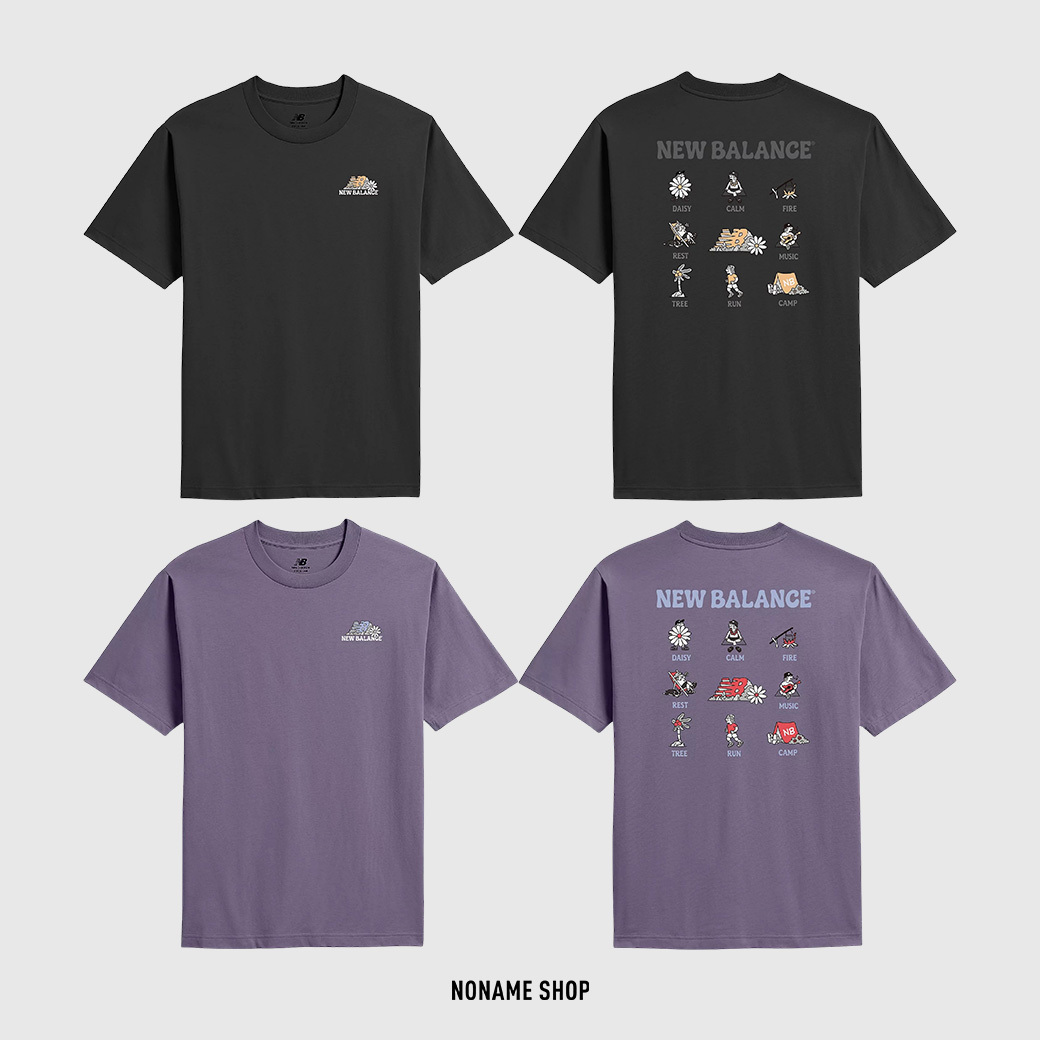 NEW BALANCE NB BOY系列 IU同款 戶外角色 塗鴉 短袖 兩色 (男款)