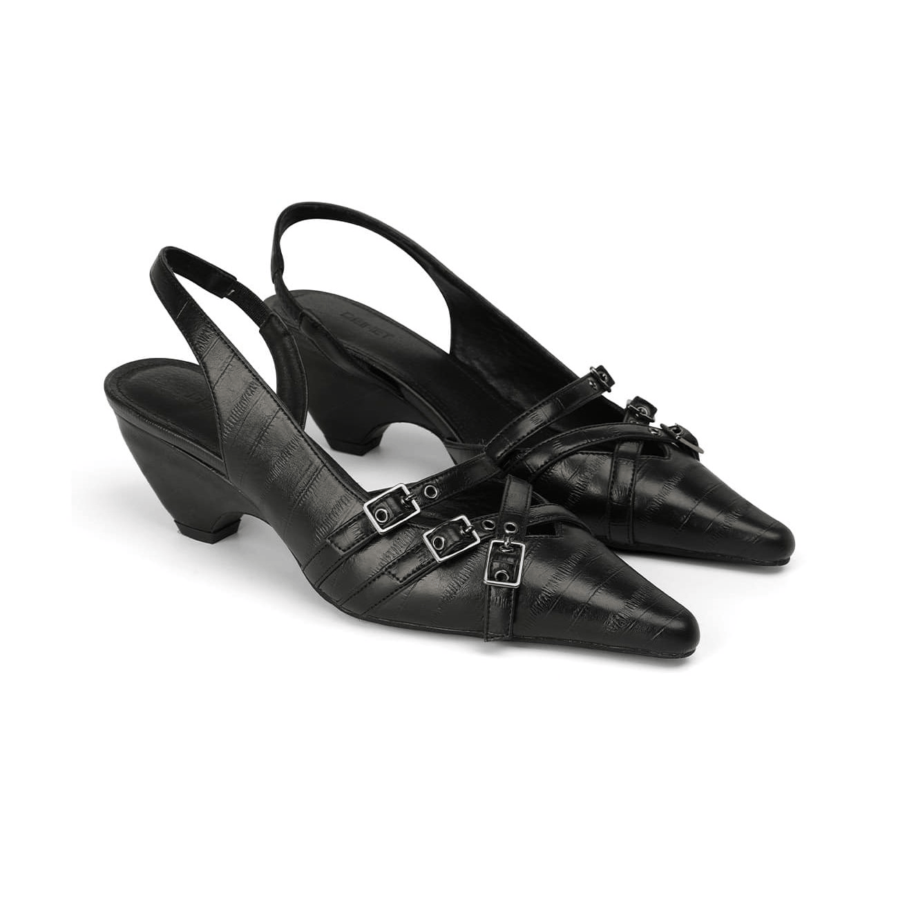DEINET｜BUCKLE STRAP SLINGBACKS [3 colors]