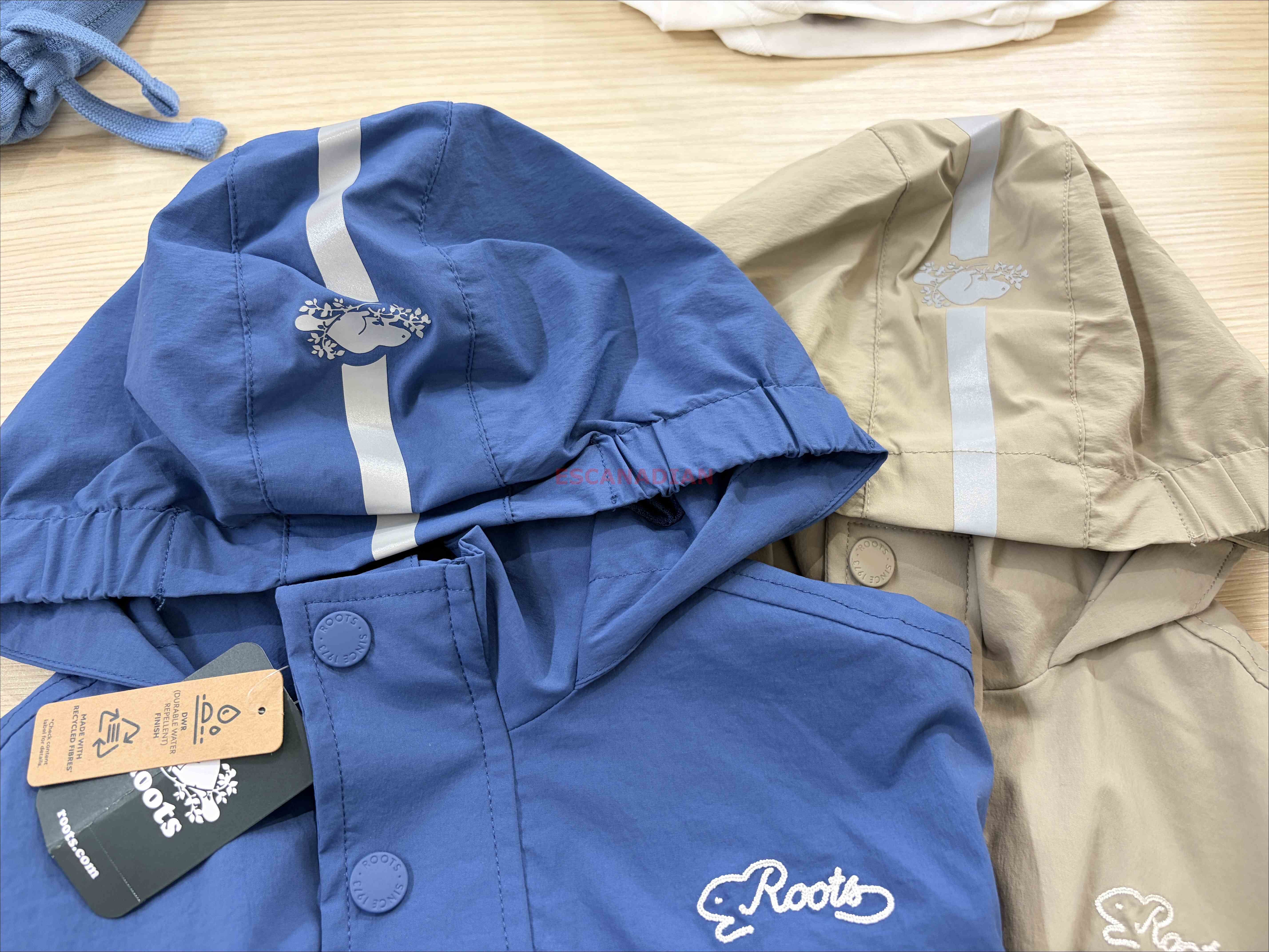 ROOTS 小男童 雙層 輕便 內網眼 防風 防水 連帽夾克 (2色)