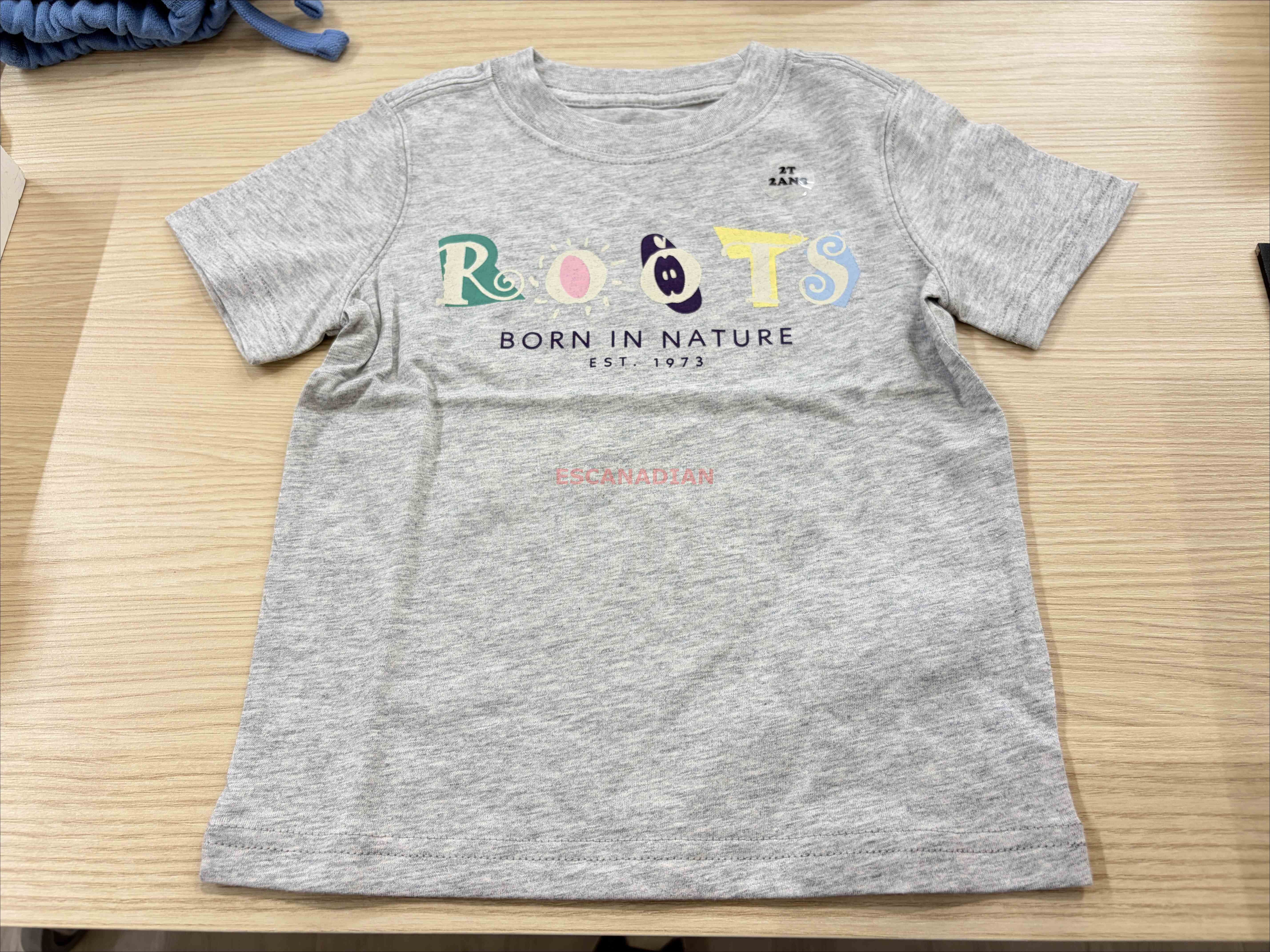 ROOTS 小童 造型字樣 短TEE