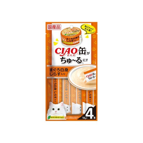 CIAO 白身吞拿魚+白飯魚 (14gx4支裝)