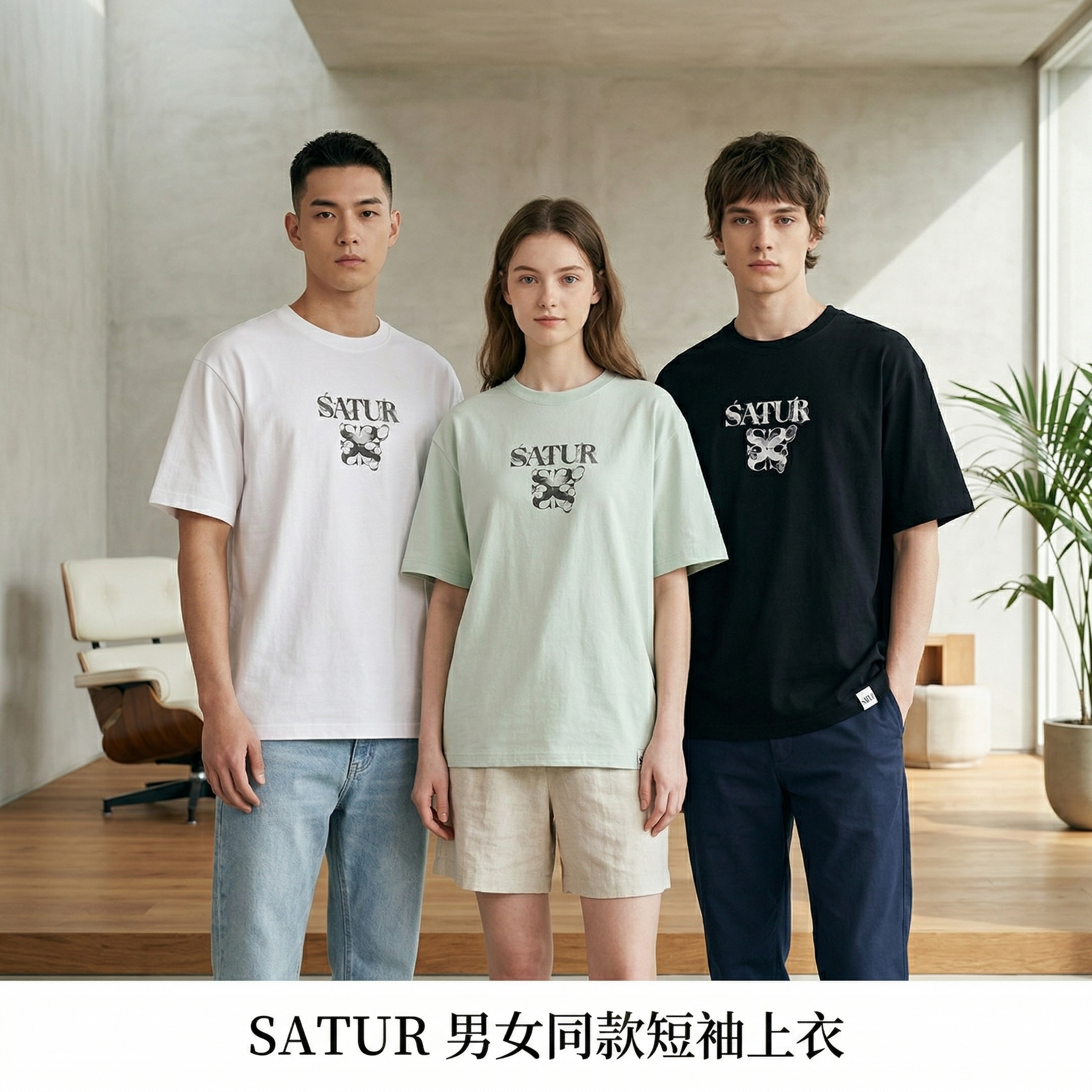 【直播】SATUR LX040206 男女同款短袖上衣