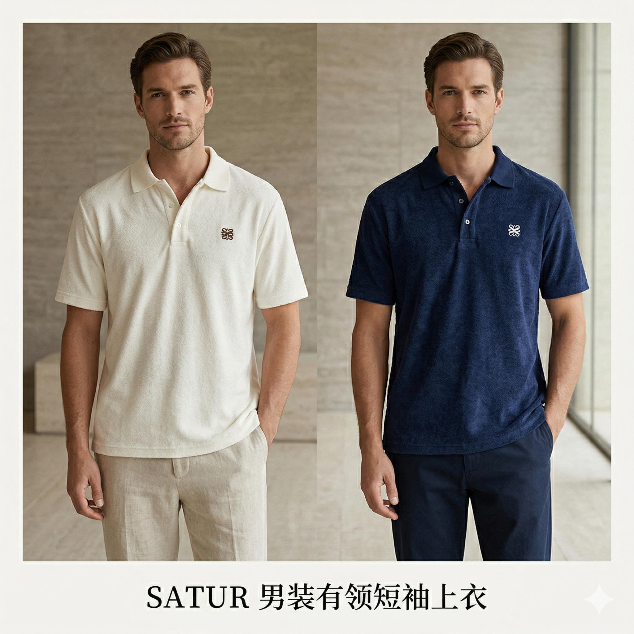 【直播】SATUR LX040201 男裝有領短袖上衣