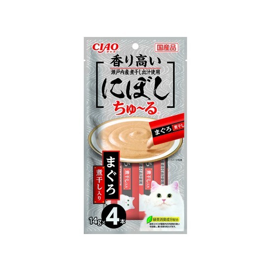 CIAO  吞拿魚+沙丁魚乾口味(14gx4支裝)