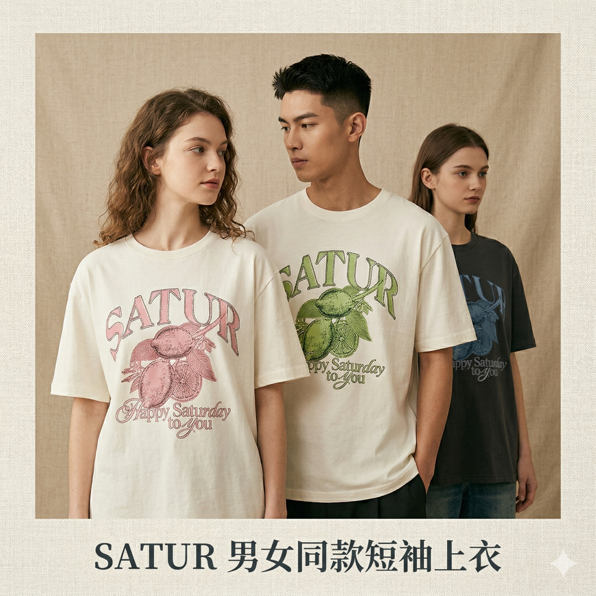 【直播】SATUR LX040208 男女同款短袖上衣