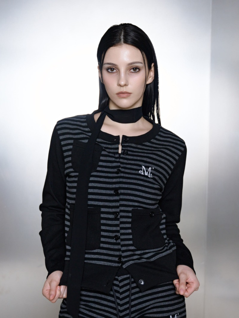 【 4/19收單 】MUCENT 率性律動條紋針織衫 韓國