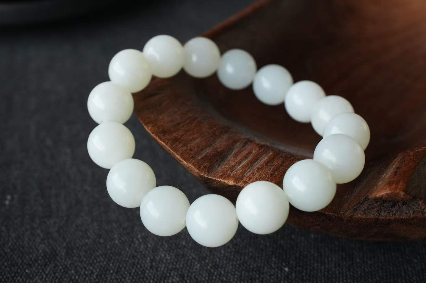 和田玉羊脂玉手串 (13mm直徑),天然和田玉軟玉