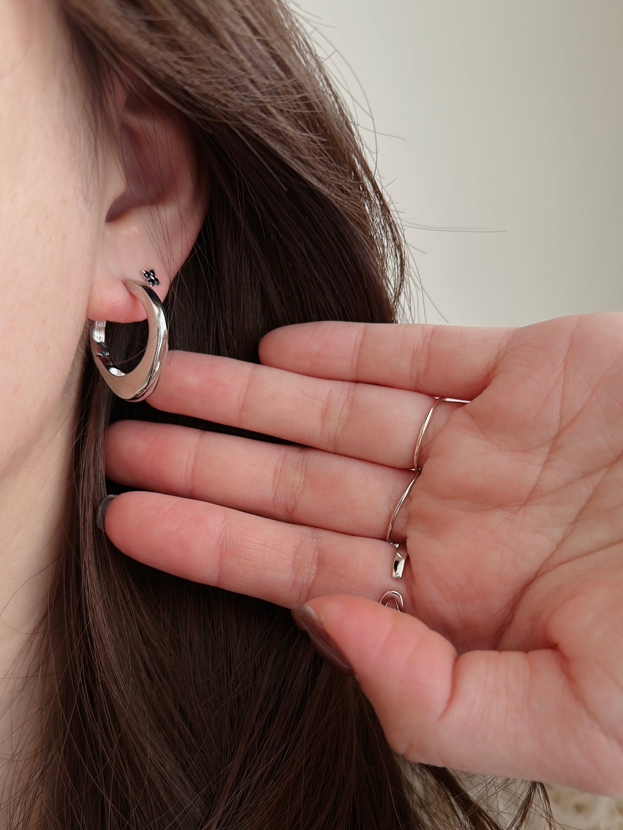 S925 straight design pierce