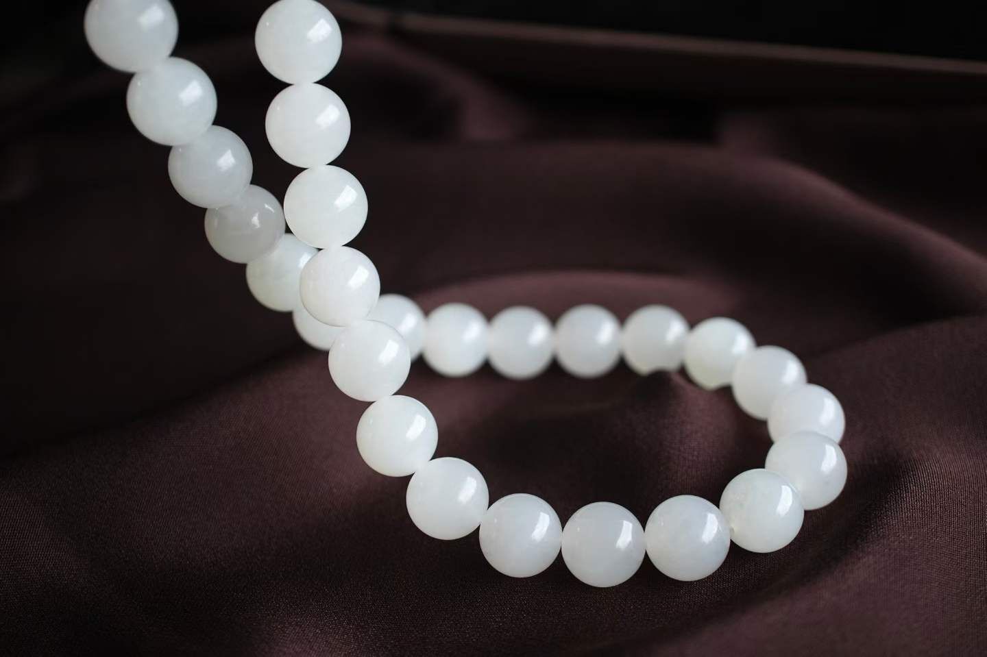 325446 和田玉白玉圓珠項鏈 (12mm直徑)