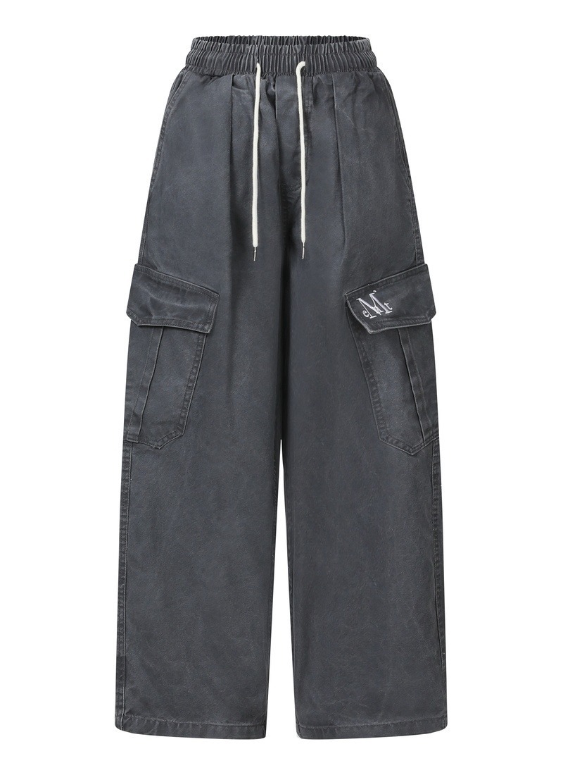 【 4/19收單 】MUCENT Elvin 鬆緊腰頭水洗棉質工裝褲 韓國