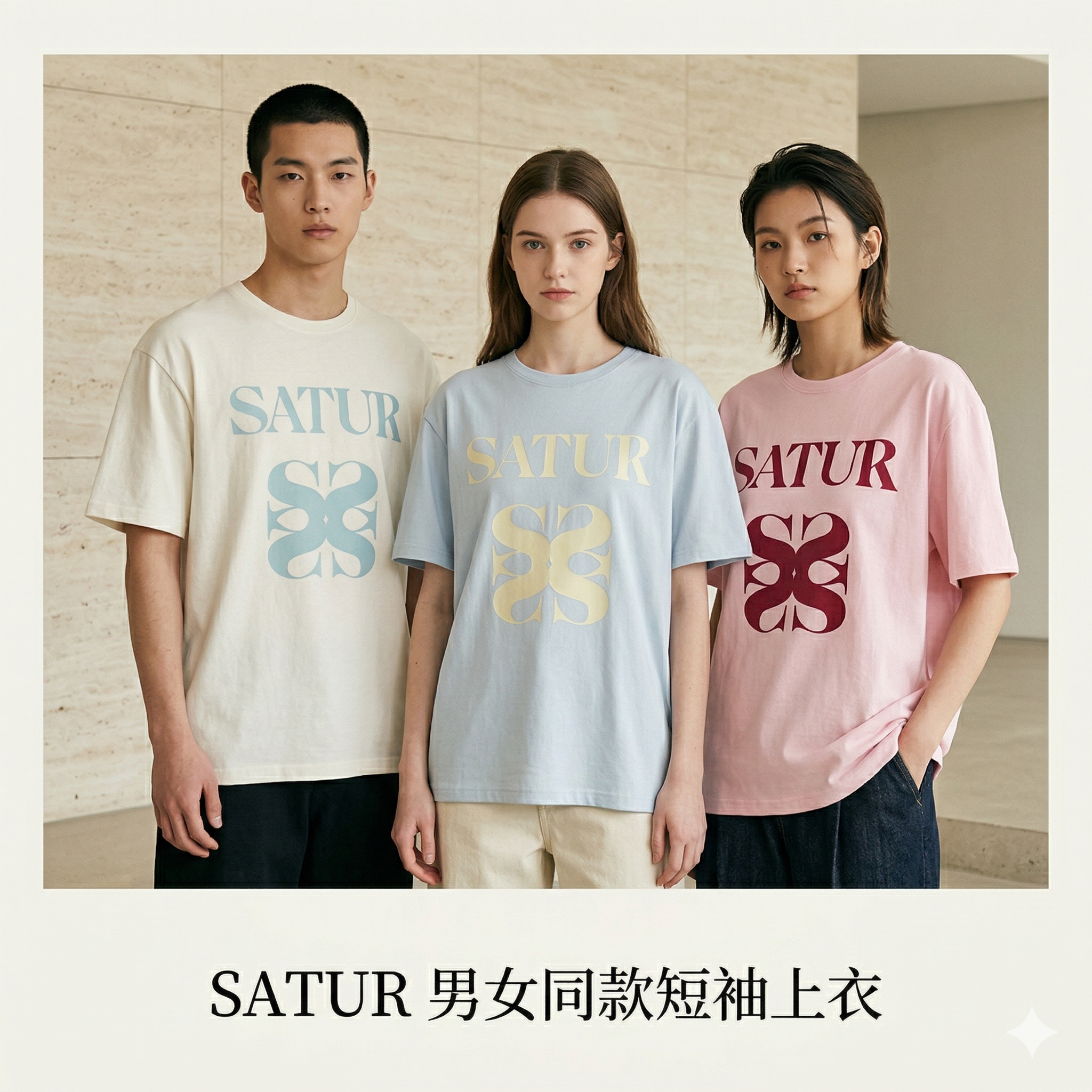 【直播】SATUR LX040214 男女同款短袖上衣