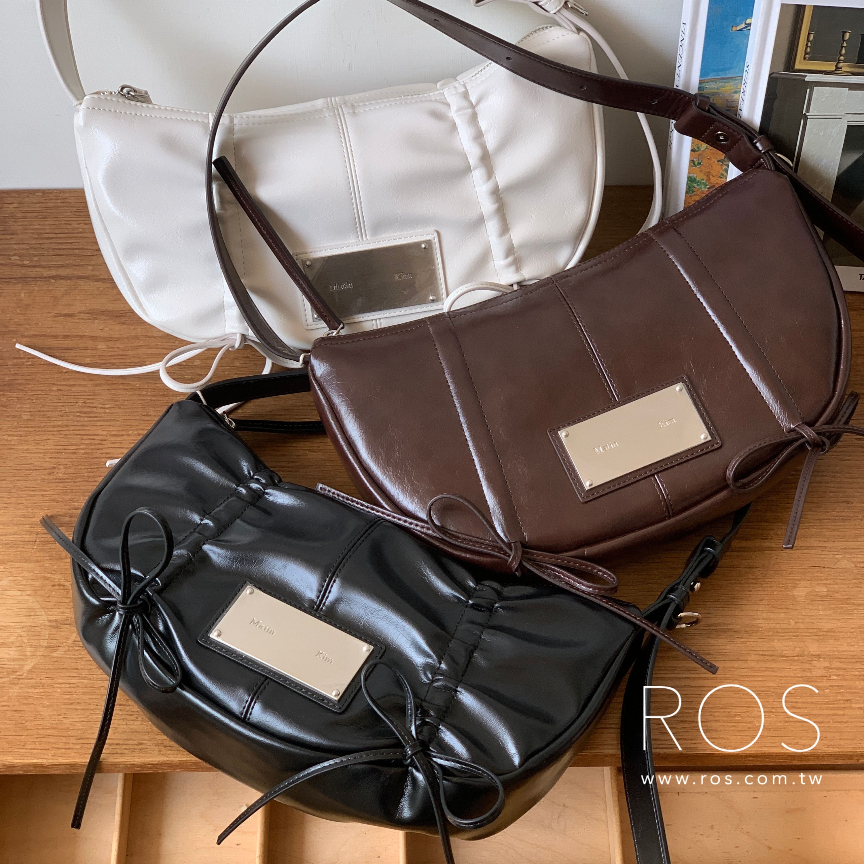 🇰🇷韓國 Matin Kim HALF SHIRRING RIBBON ROUND 肩背包 (3colors)
