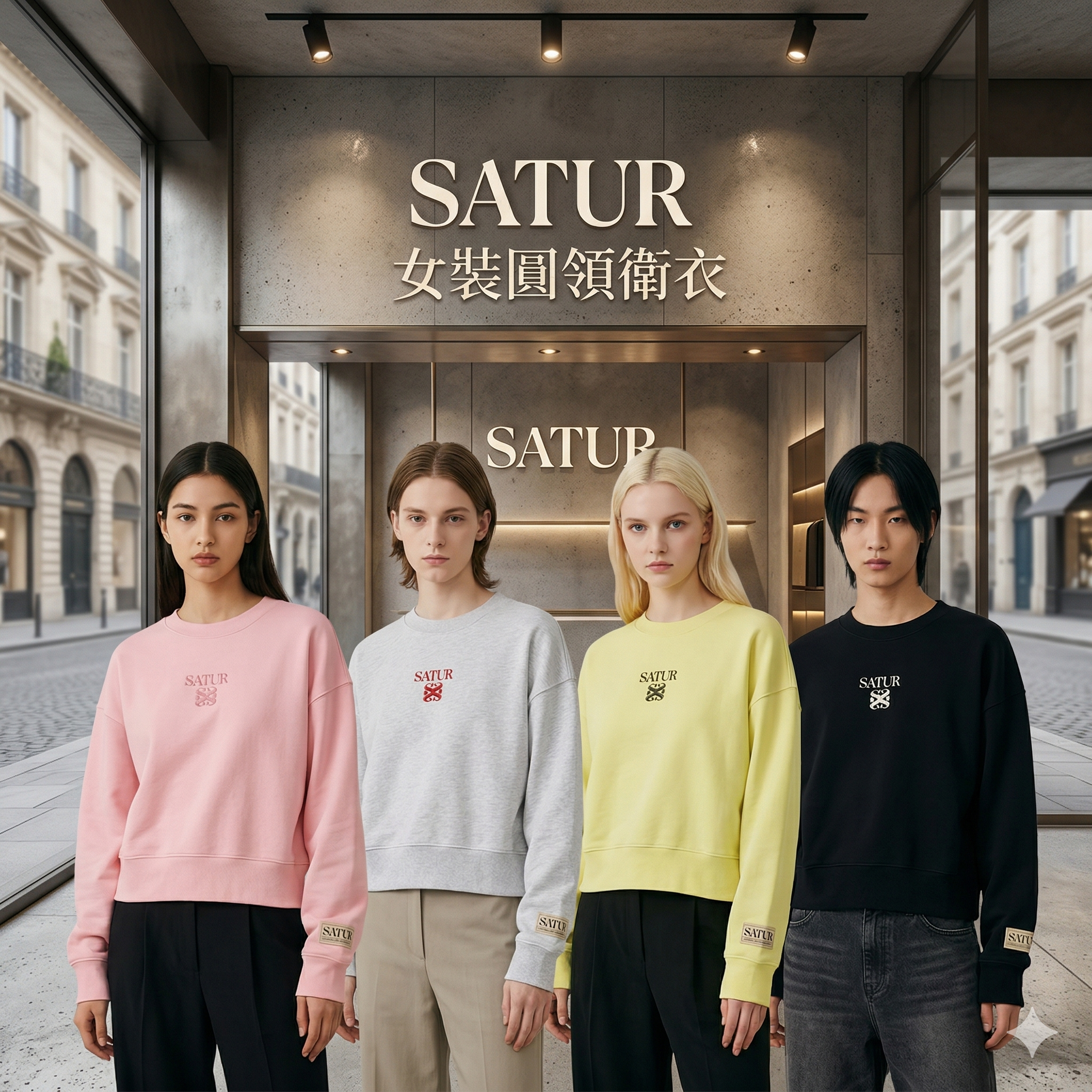 【直播】SATUR LX040219 女裝圓領衛衣