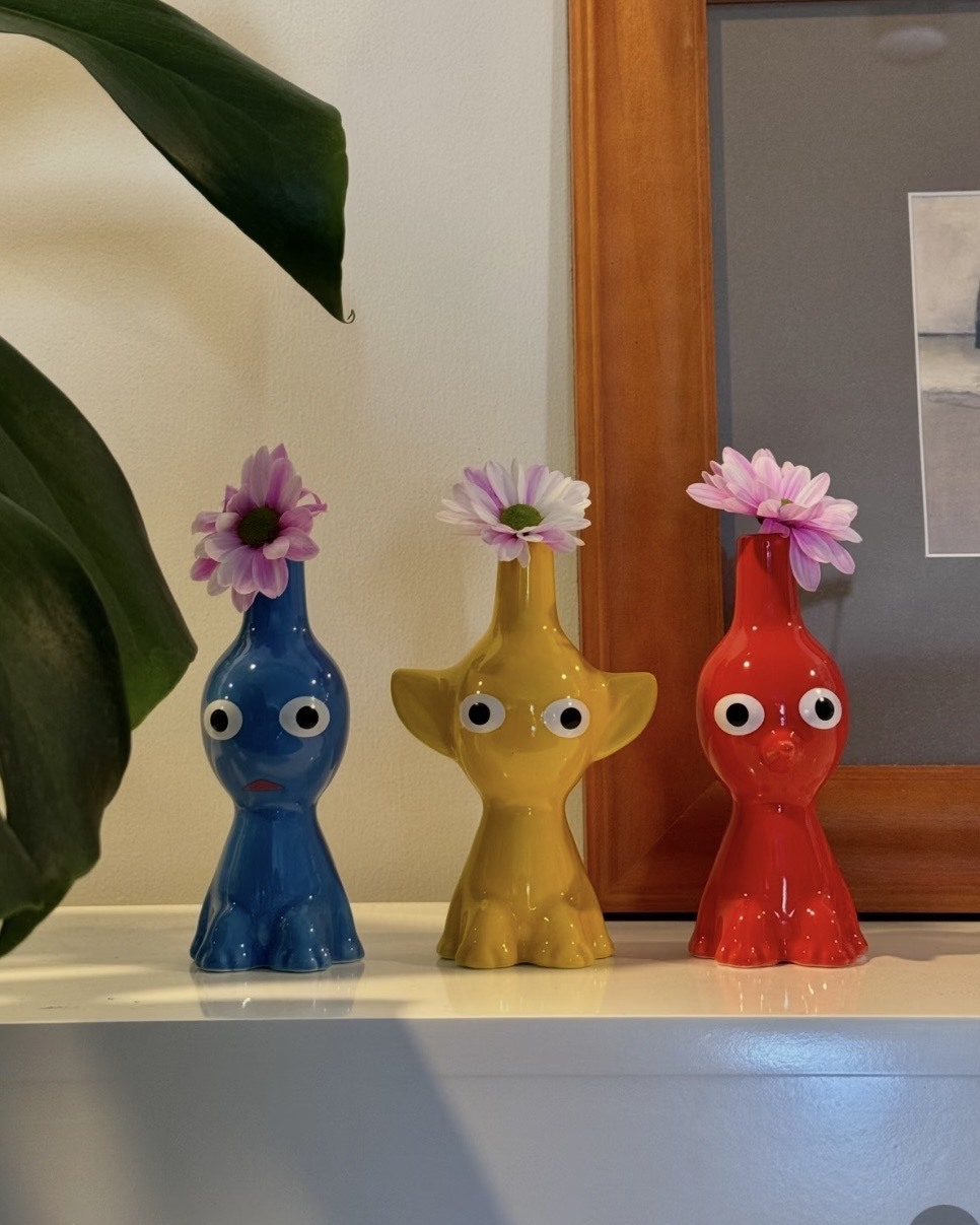 <任選3個再免運!!>Pikmin 皮克敏 任天堂 造型 陶瓷 花瓶 三色