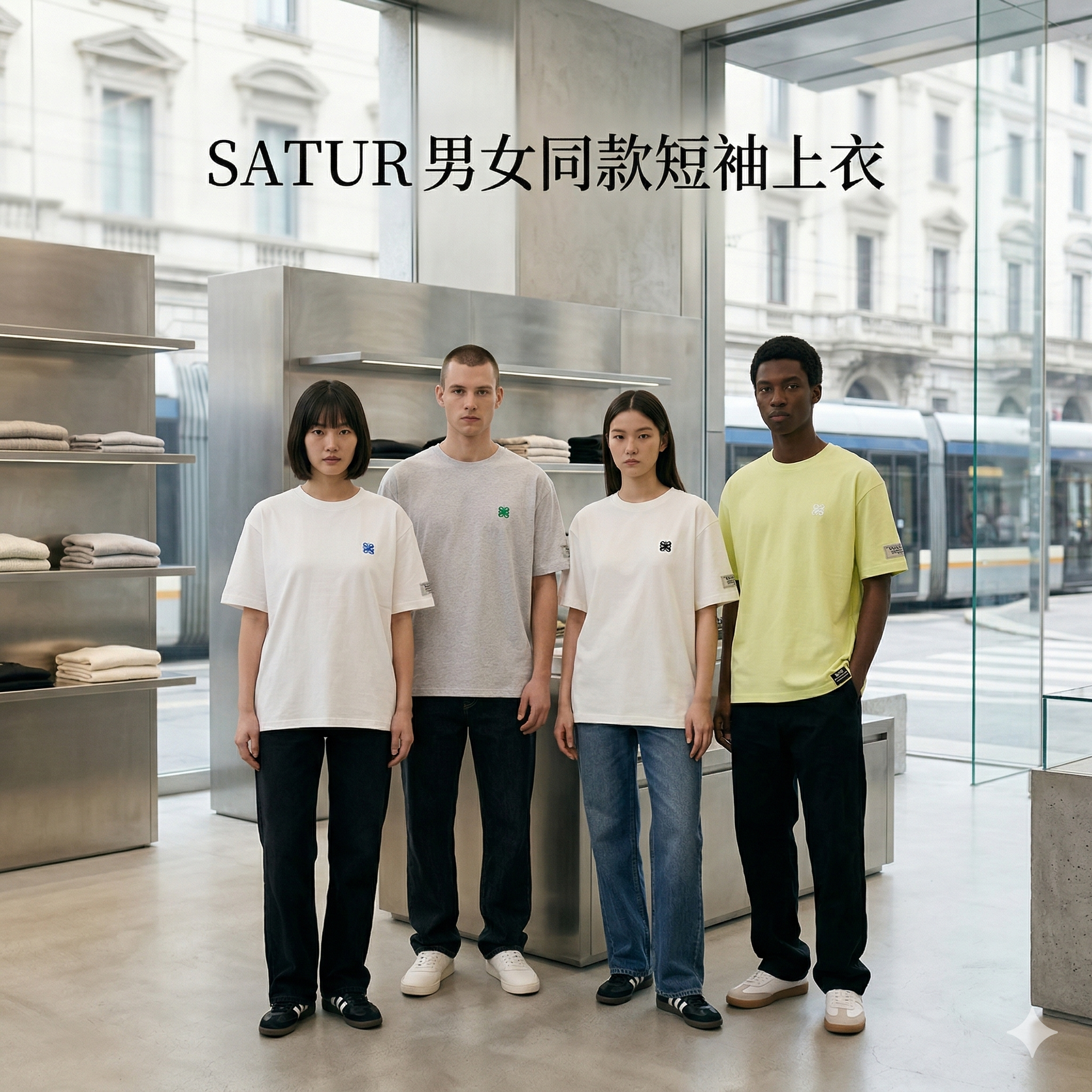 【直播】SATUR LX040222 男女同款短袖上衣
