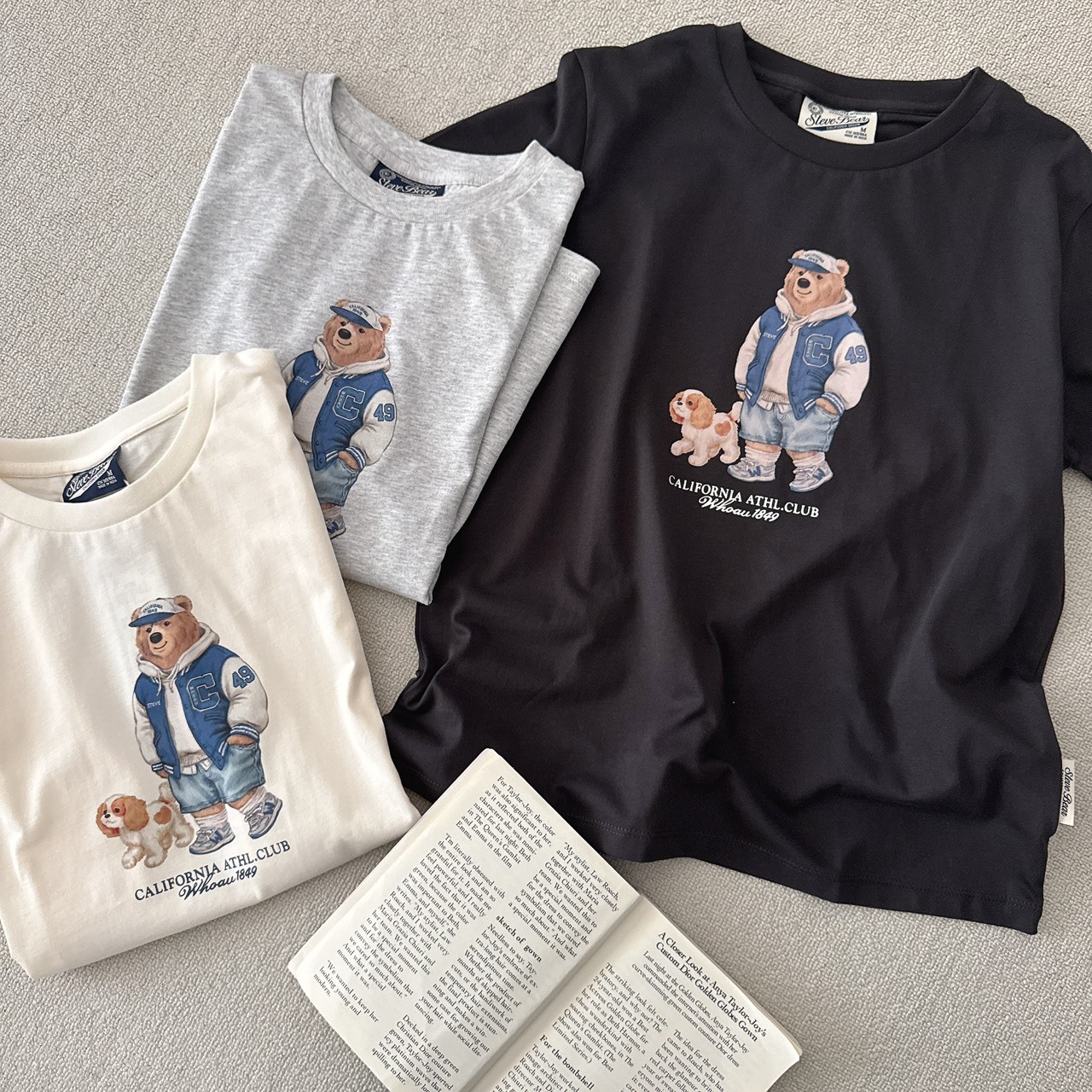 （現貨）韓牌 who a u 小熊與小狗 短T WHRPG2421F