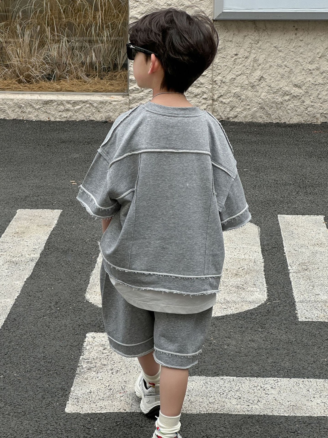 毛邊韓版短袖套裝