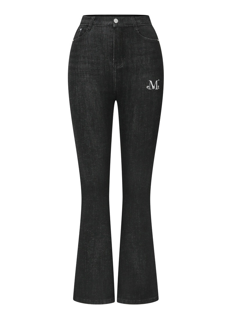 【 4/19收單 】MUCENT 率性黑丹寧喇叭褲 韓國