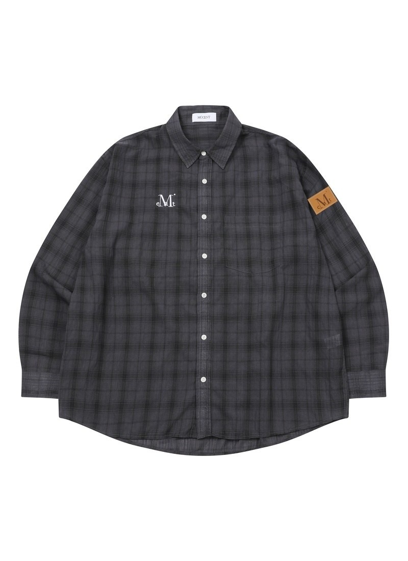 【 4/19收單 】MUCENT DANT 中性風格紋長袖襯衫 韓國