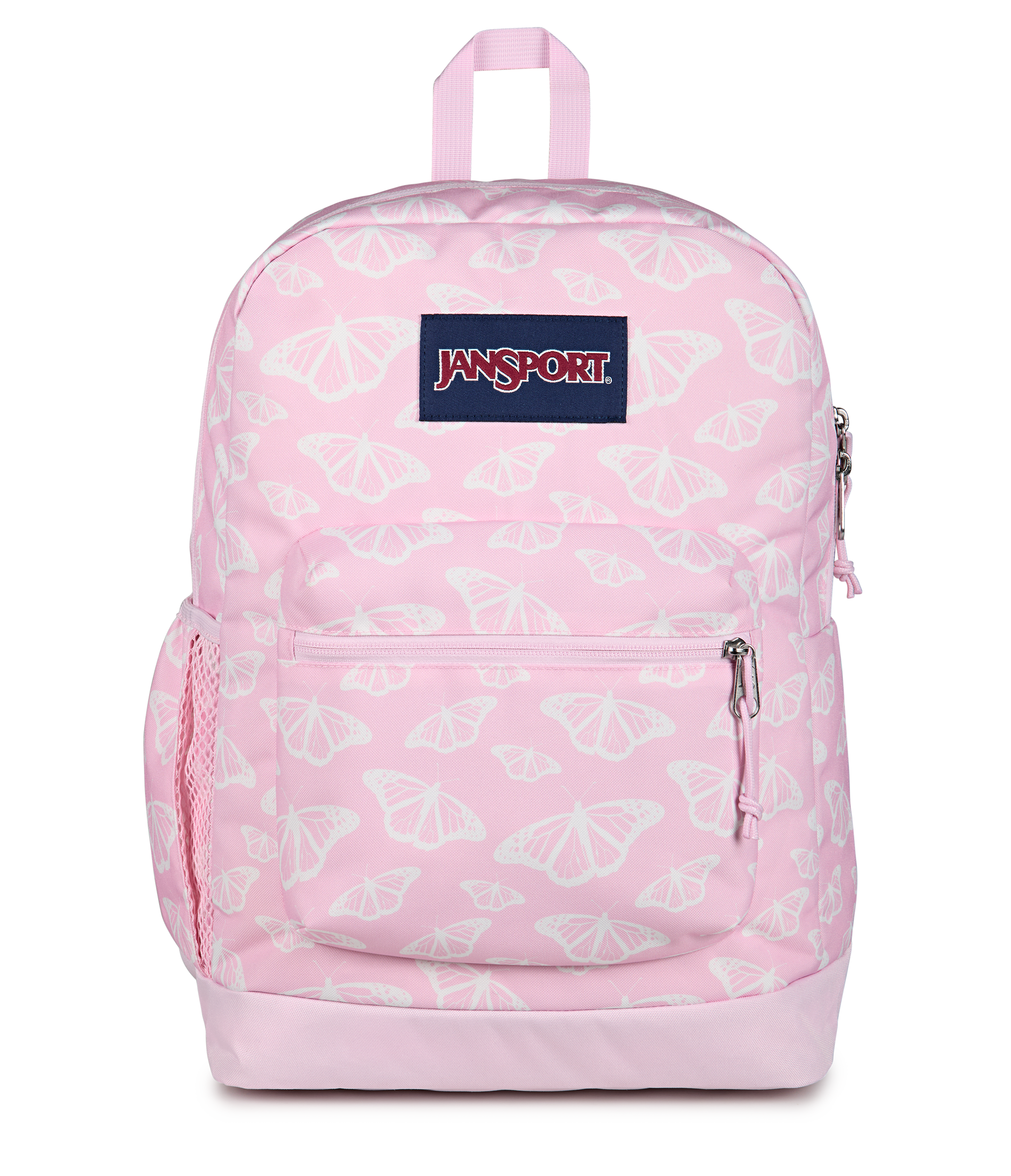 JANSPORT CROSS TOWN PLUS - FLUTTER BY PINK ICE/WHITE/PINK ICE