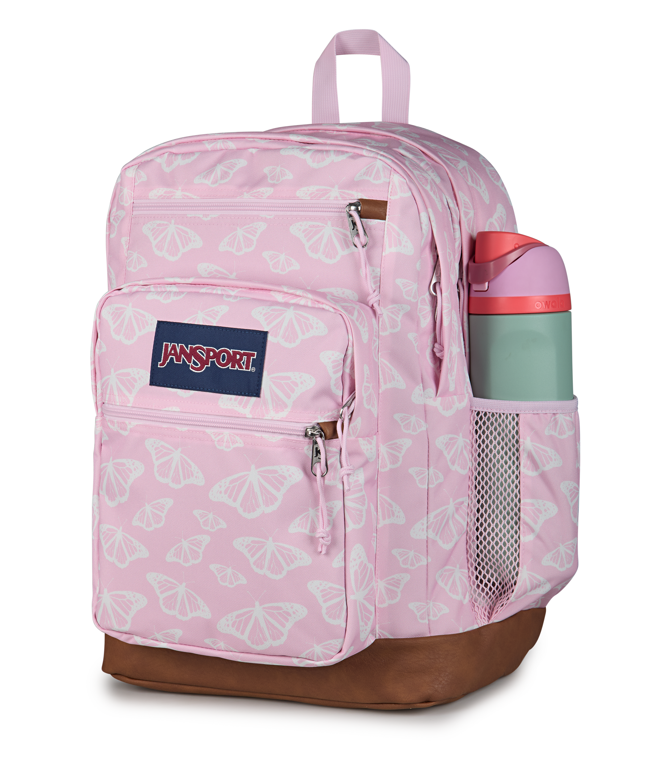 JANSPORT COOL STUDENT BACKPACK - FLUTTER BY PINK ICE/WHITE/PINK ICE