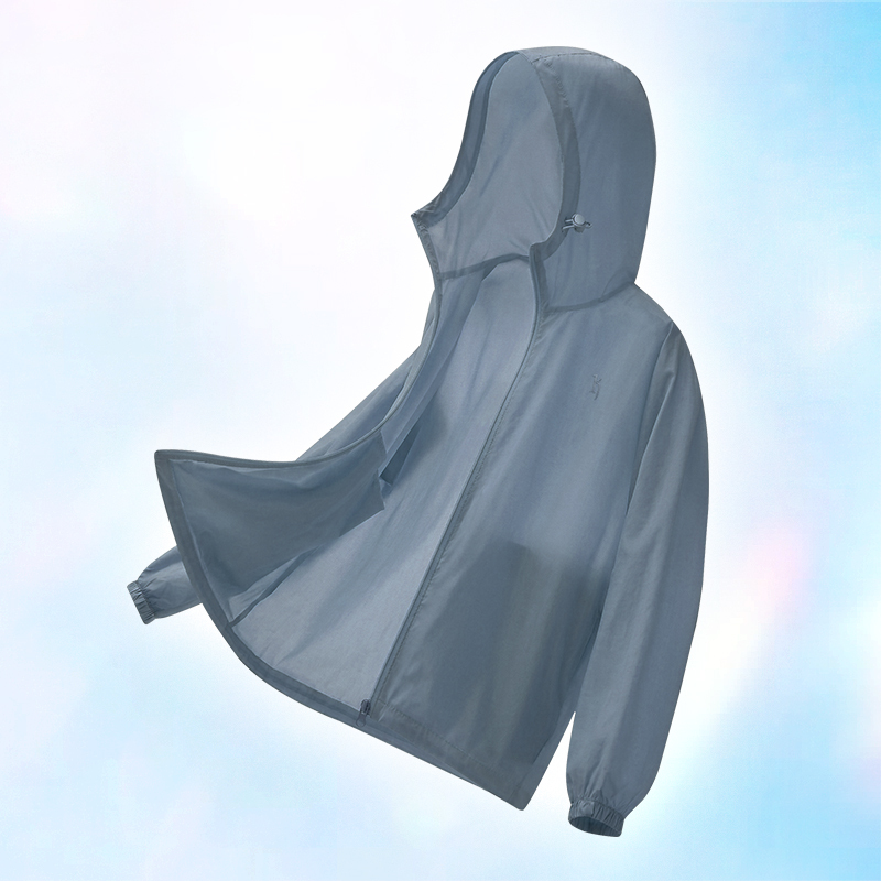 果凍冰肌防曬外套-灰藍