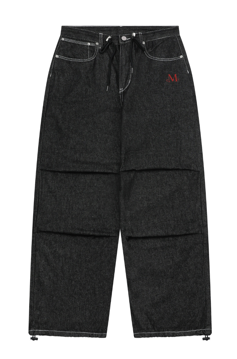 【 4/19收單 】MUCENT 愛心LOGO刺繡丹寧褲 韓國